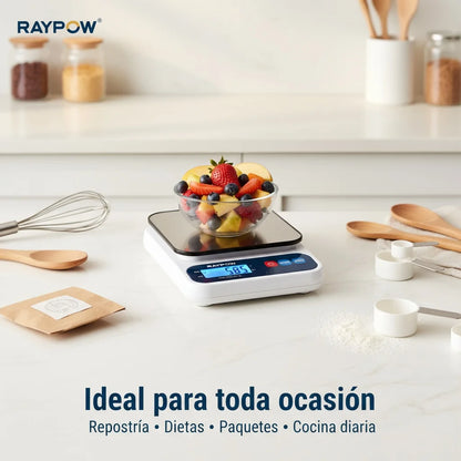 Digital Kitchen Scale 1g-10 Kg, Stainless Steel Platform, Backlit Lcd Screen, Tare Function, Aaa Battery, Modern Compact Design, Ideal for Baking and Daily Cooking