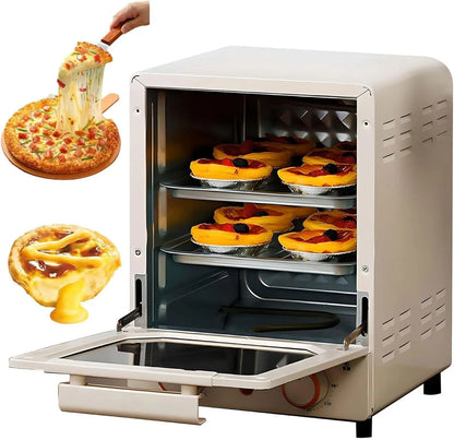 15L Compact Vertical Oven with Transparent Glass Door, Adjustable Temperature Control, 60 Minute Timer, 235X24
