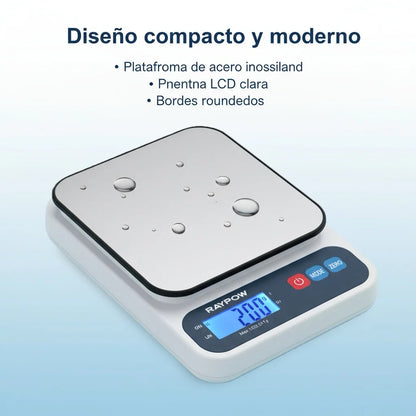 Digital Kitchen Scale 1g-10 Kg, Stainless Steel Platform, Backlit Lcd Screen, Tare Function, Aaa Battery, Modern Compact Design, Ideal for Baking and Daily Cooking