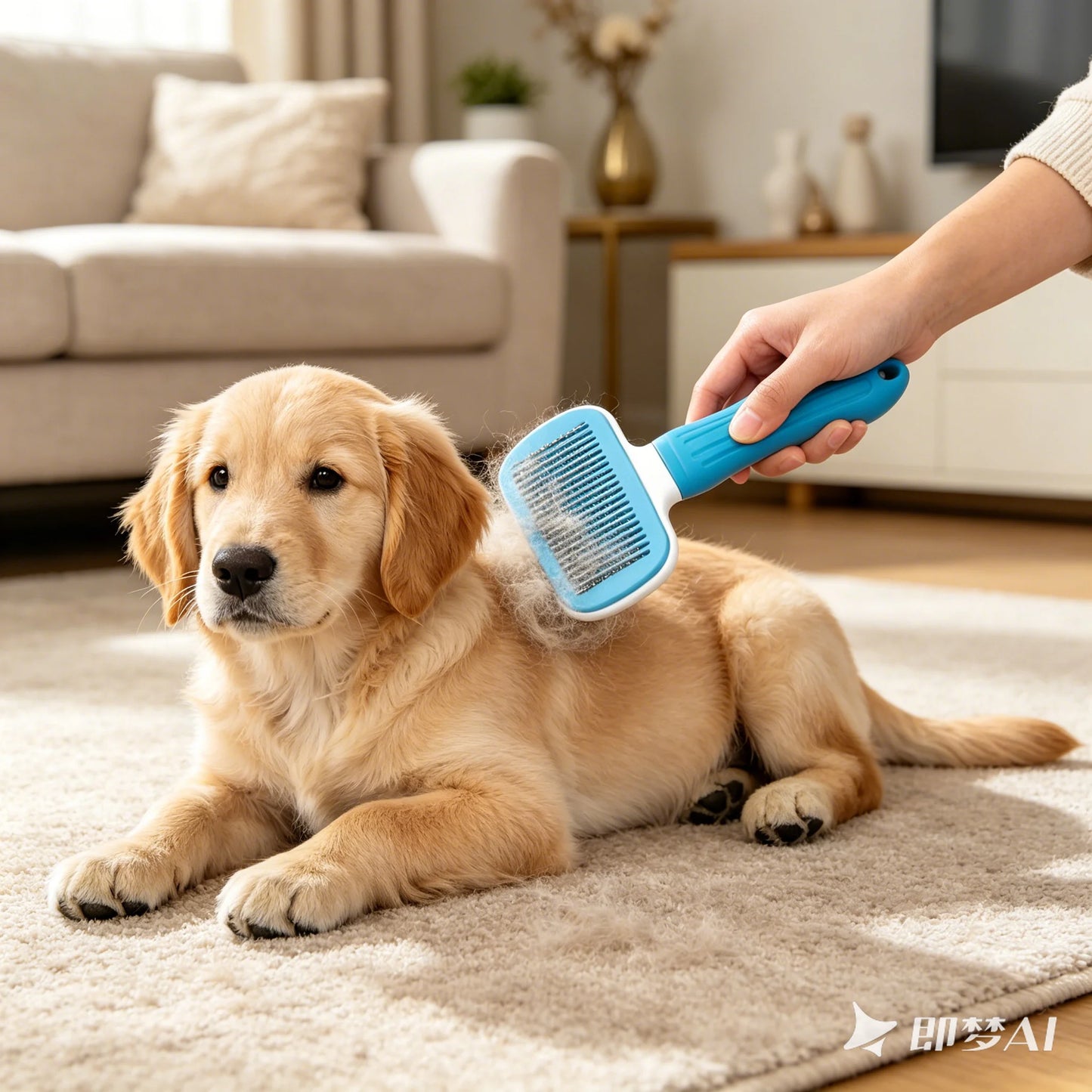 Set of 2 dog/cat anti-Ming Self-Cleaning brushes with fine needles