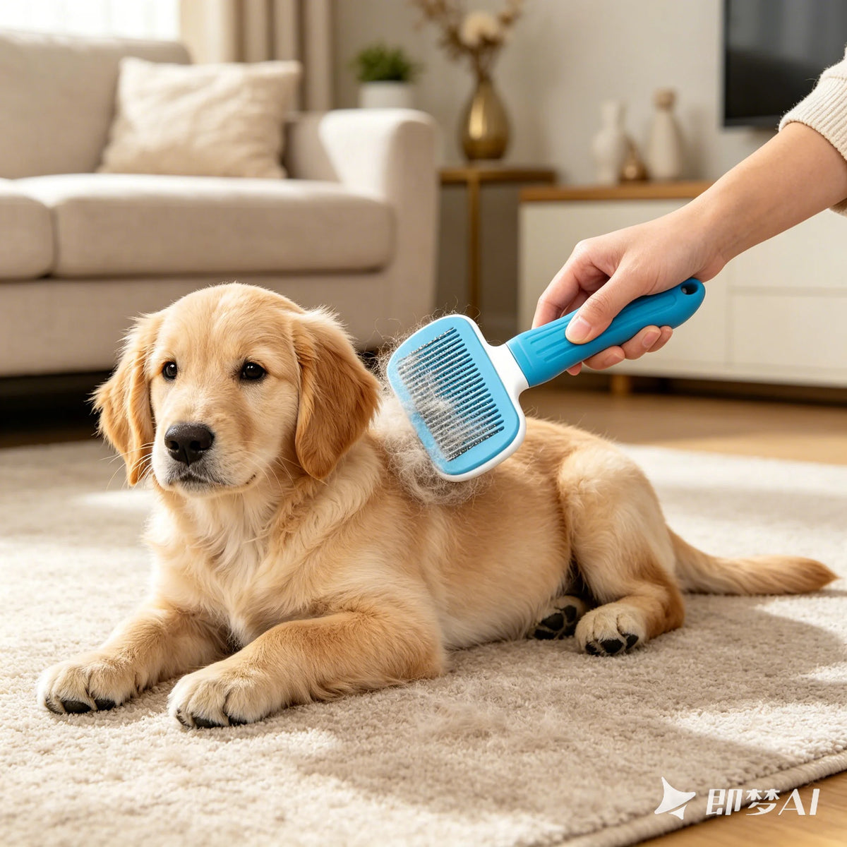 Juego de 2 cepillos autolimpiables anti-Ming para perros/gatos con agujas finas