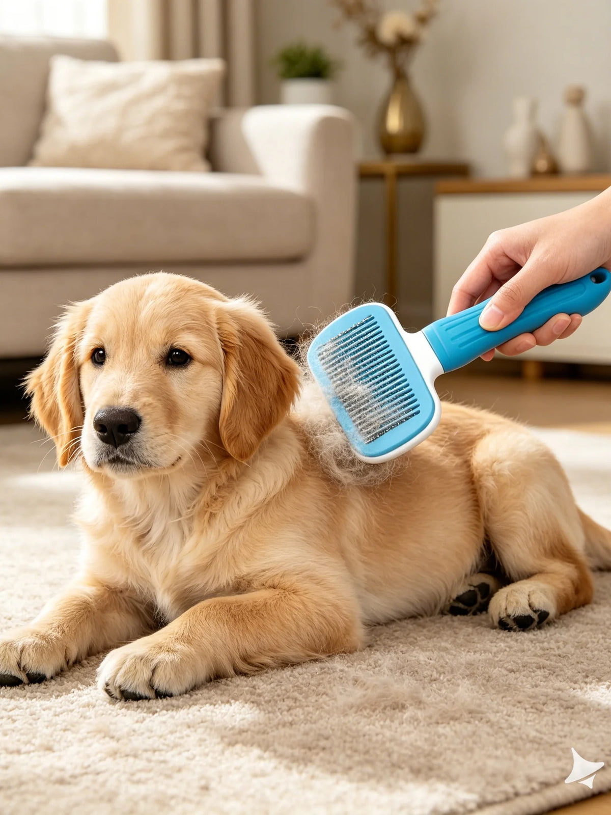 Juego de 2 cepillos autolimpiables anti-Ming para perros/gatos con agujas finas
