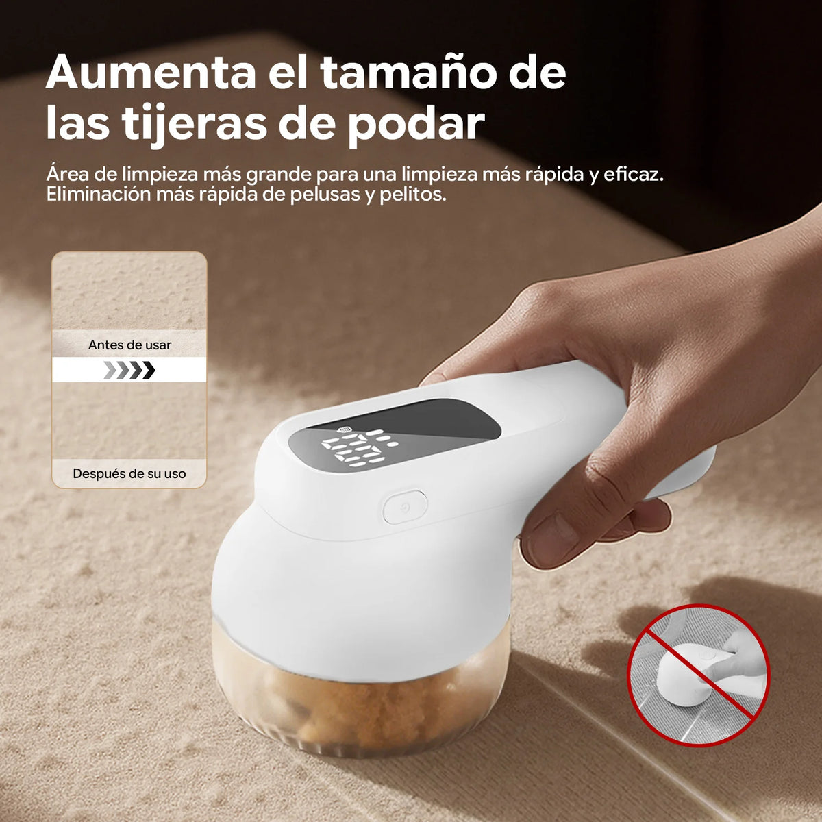 Quitapelusas Eléctrico Recargable con Pantalla LED