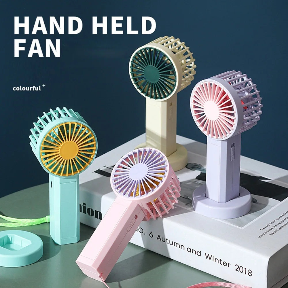 Mini Handheld Fans with Lithium Battery, USB Powered Personal Fan, Small Fan with Night Light. Portable Fan Mini Portable Air Conditioner