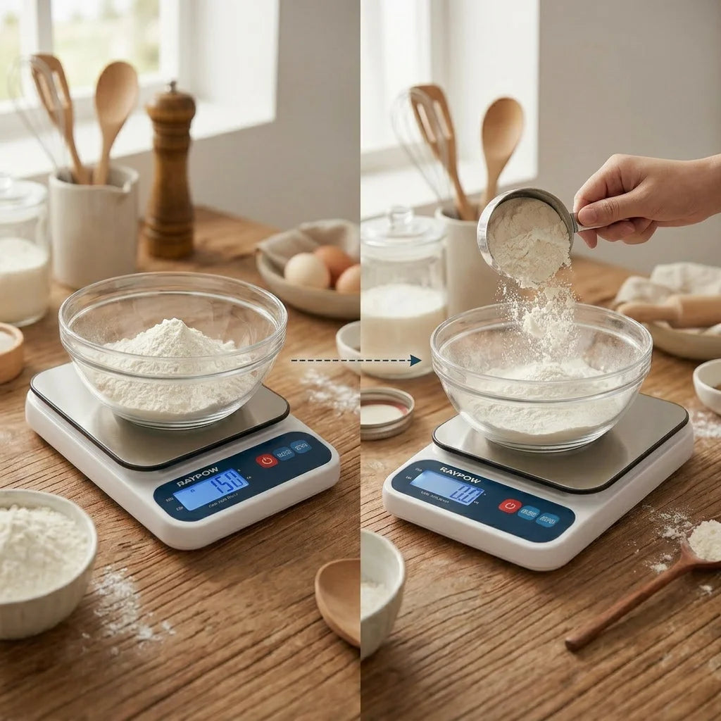 Digital Kitchen Scale 1g-10 Kg, Stainless Steel Platform, Backlit Lcd Screen, Tare Function, Aaa Battery, Modern Compact Design, Ideal for Baking and Daily Cooking