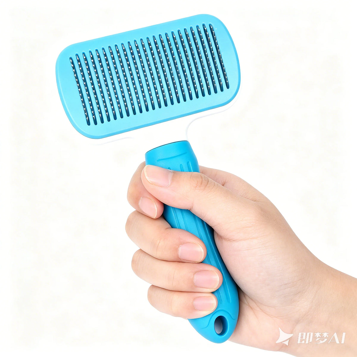 Juego de 2 cepillos autolimpiables anti-Ming para perros/gatos con agujas finas