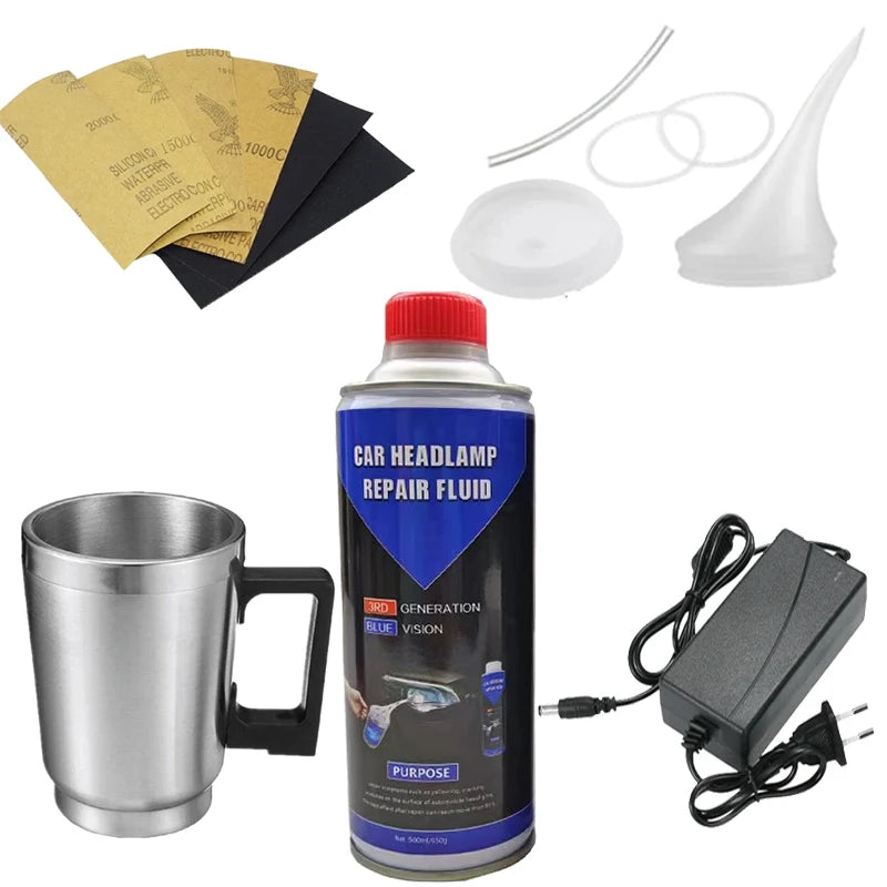 Car Headlight Polish Restoration Kit Car Headlight Repair Renovation Kit Headlamp Liquid Polymer Auto Tool Set