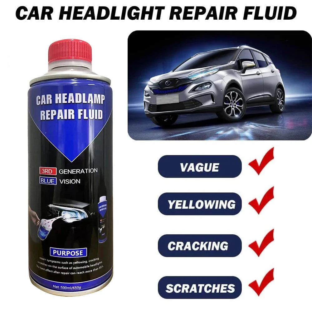 Car Headlight Polishing Kit Headlights Restoration Liquid Polymer Car Headlamp Renovation Repair Clean Kit Automobile Tool