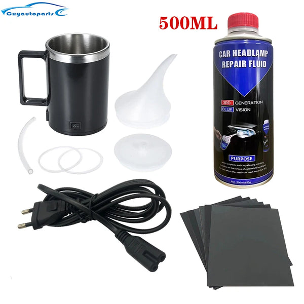Car Headlight Polishing Kit Headlights Restoration Liquid Polymer Car Headlamp Renovation Repair Clean Kit Automobile Tool