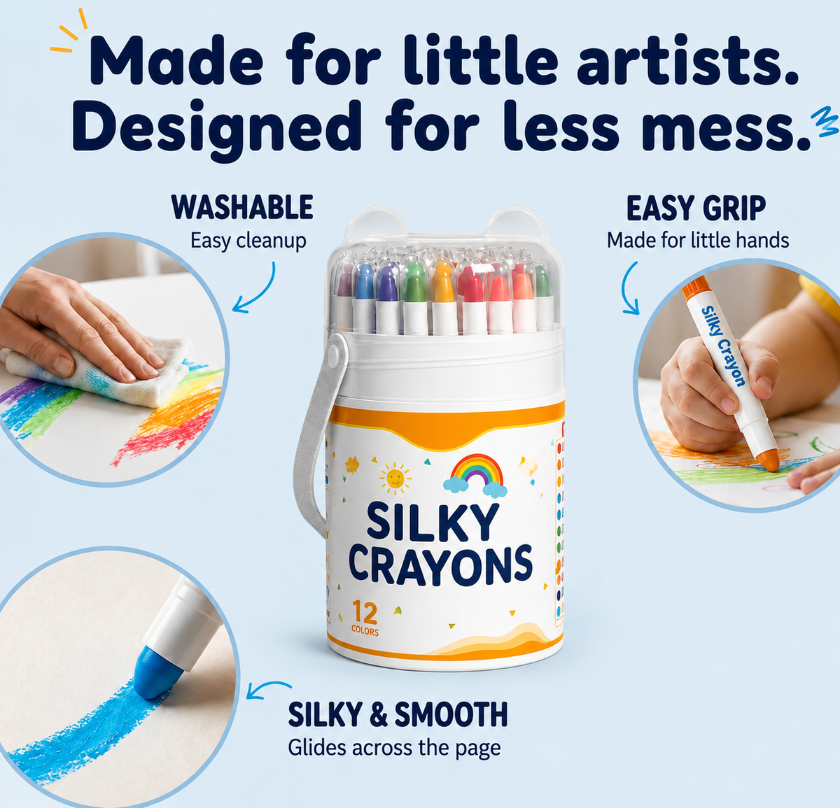 Washable Crayons Oil Pastels