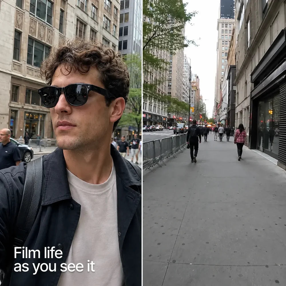 Smart AI Translation Glasses with Touch Control and HD Camera